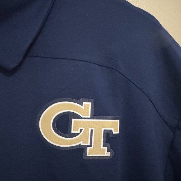 Adidas Georgia Tech GT Yellow Jackets Football Team Issue Polo Shirt Mens NEW - Picture 3 of 7